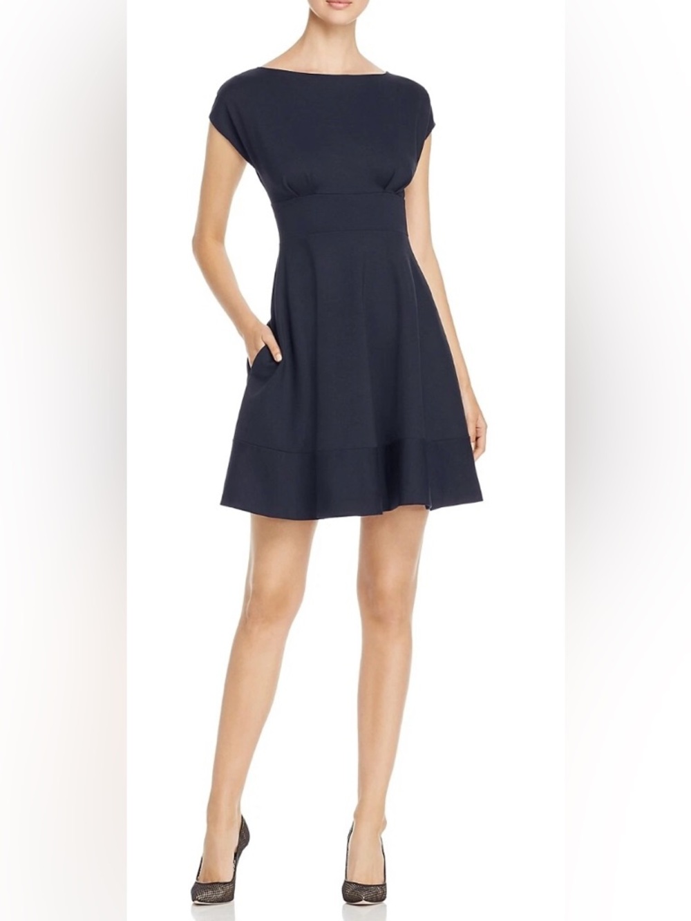 kate spade Navy Fit-and-Flare Skirted Dress